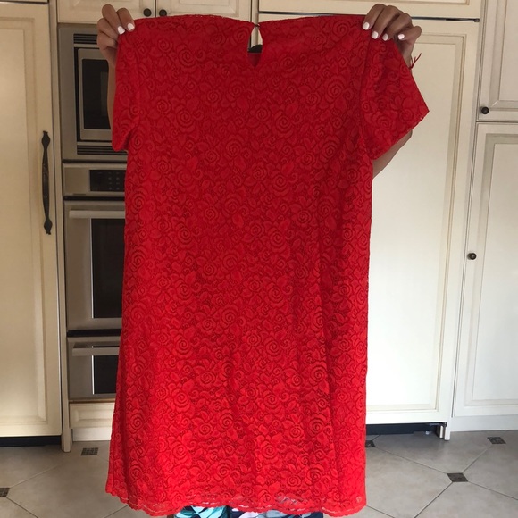 Cece lace red dress - Picture 3 of 5
